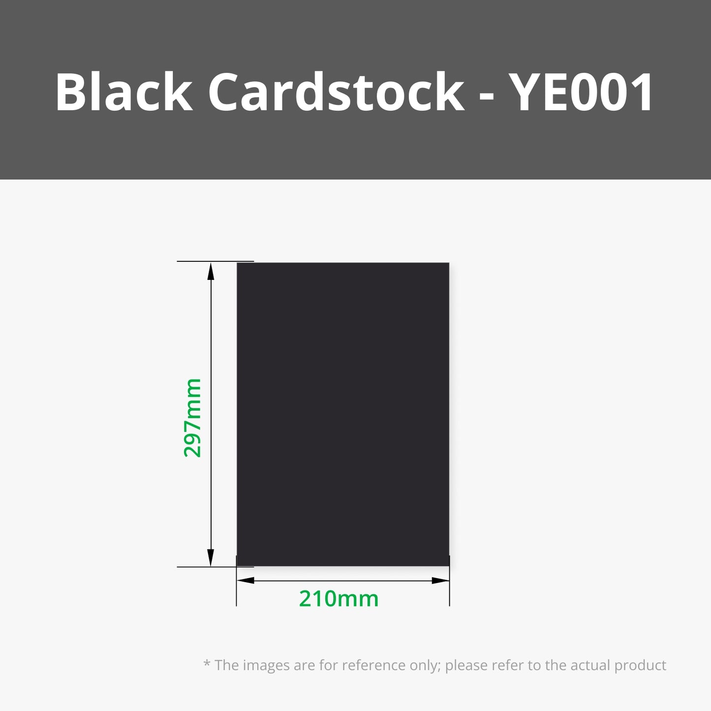 YE001 - A4 250g Black Cardstock (25 pieces)