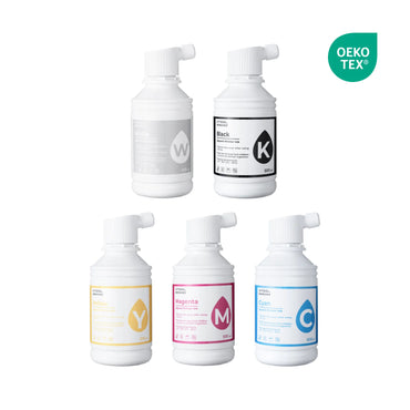 xTool Apparel Printer Ink (500ml) – CMYK and white ink set