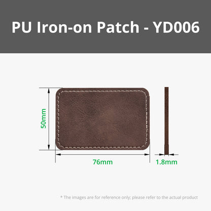 Rectangular PU Iron-on Patch - Rustic to Gold (10 pieces)