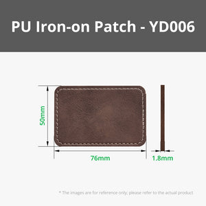 Rectangular PU Iron-on Patch - Rustic to Gold (10 pieces)