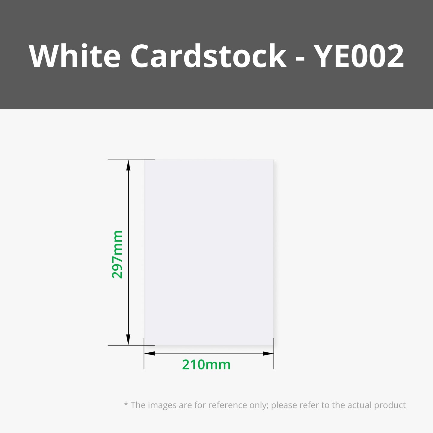 YE002 - A4 250g White Cardstock