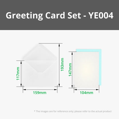 YE004 - Pearlescent White Greeting Card Set (2 pieces)