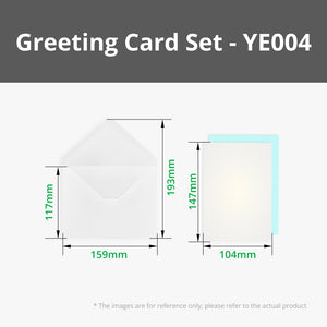 YE004 - Pearlescent White Greeting Card Set (2 pieces)
