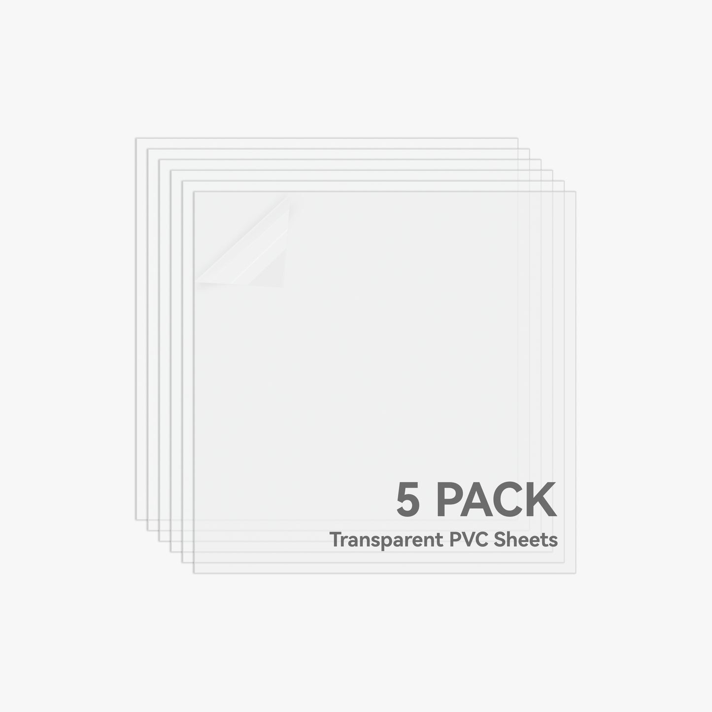 YF001 - 0.3mm Transparent PVC Sheet (5 pieces)