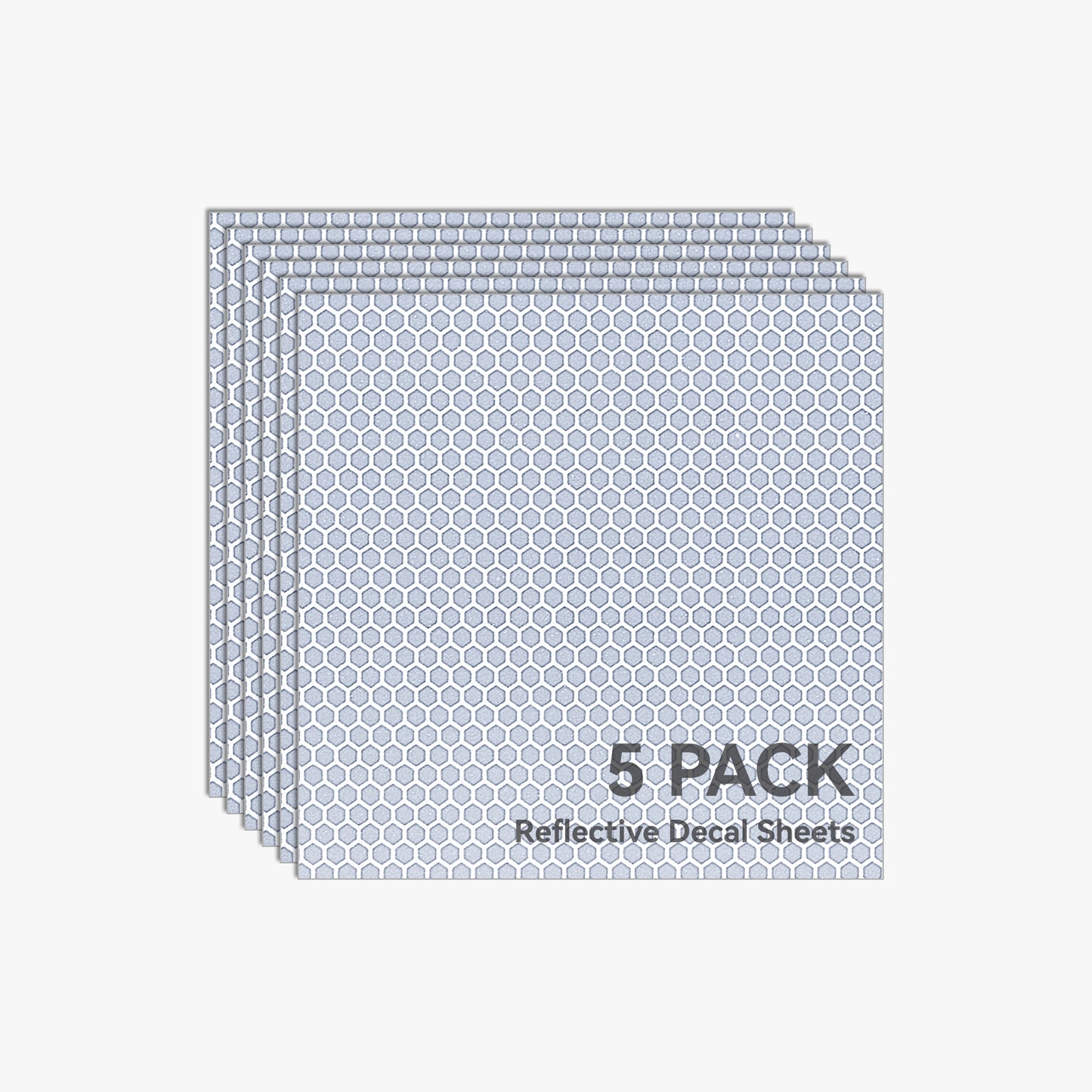 Light Gray Reflective Decal Sheet (5 pieces)