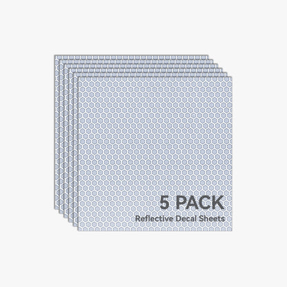 Light Gray Reflective Decal Sheet (5 pieces)