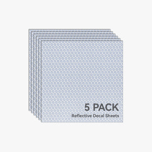 Light Gray Reflective Decal Sheet (5 pieces)