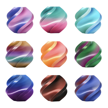 Bambu PLA Silk Multi and Dual Color filament - all colors