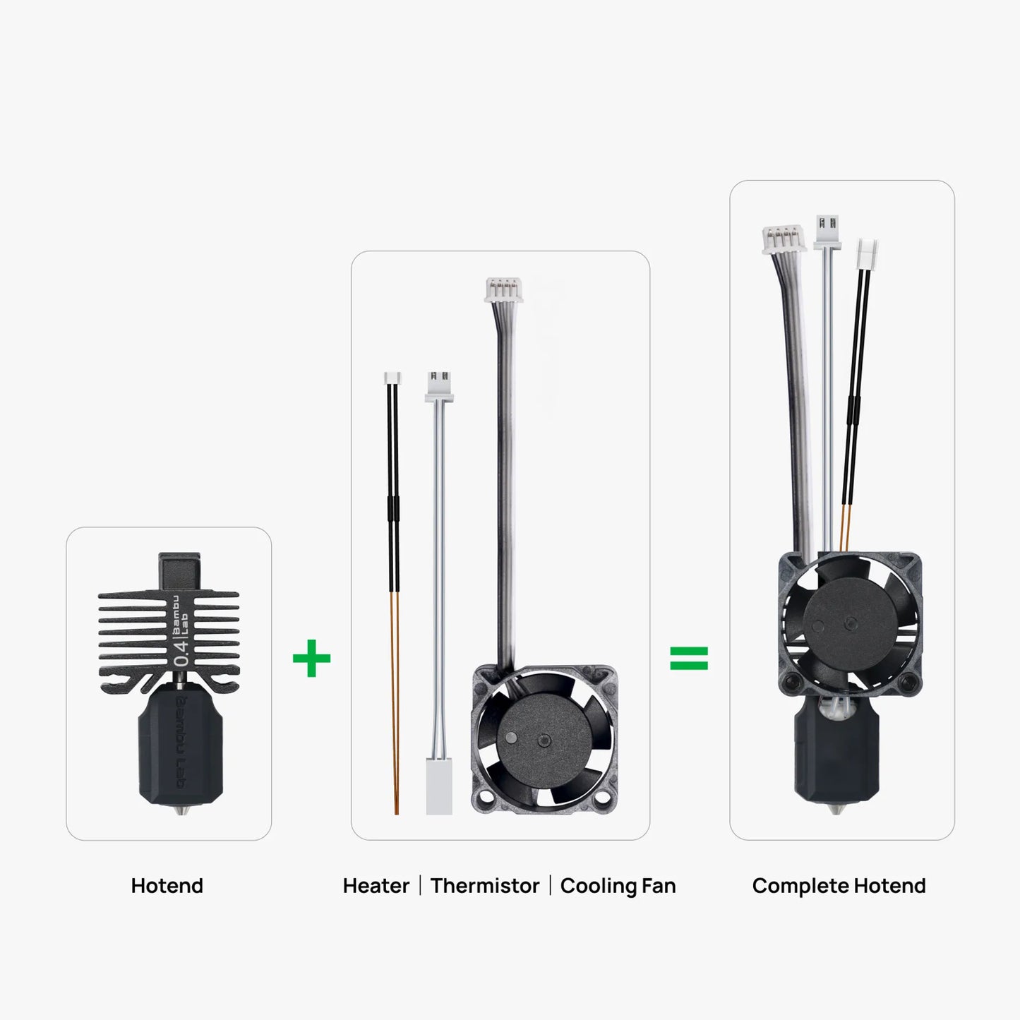 FAH005 - Complete HotEnd Assembly with Hardened Steel .6 Nozzle (X1C)
