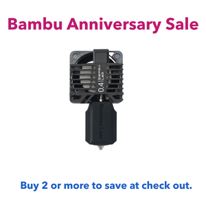 FAH001-P - Complete HotEnd Assembly with Hardened Steel .4mm Nozzle (P1P/P1S)