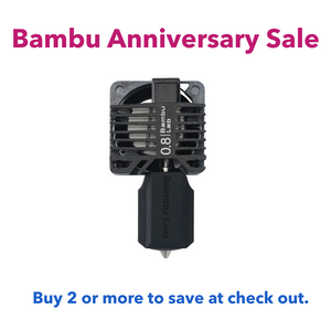 FAH003-P - Complete HotEnd Assembly with Hardened Steel .8mm Nozzle (P1P/P1S)