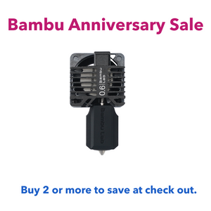 FAH005-P - Complete HotEnd Assembly with Hardened Steel .6mm Nozzle (P1P/P1S)