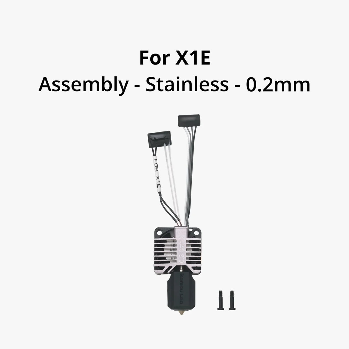 FAH016 - Complete HotEnd Assembly with .2mm Stainless Steel Nozzle (X1E)