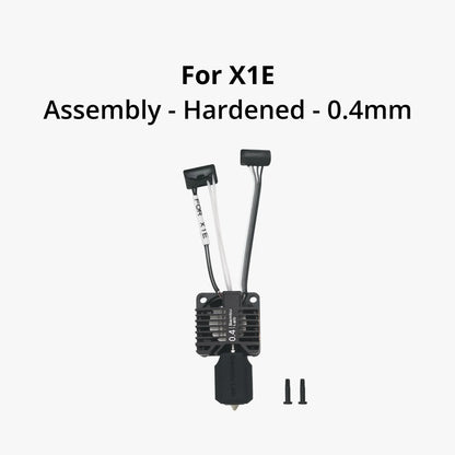 FAH013 - Complete HotEnd Assembly with .4mm Hardened Steel Nozzle (X1E)