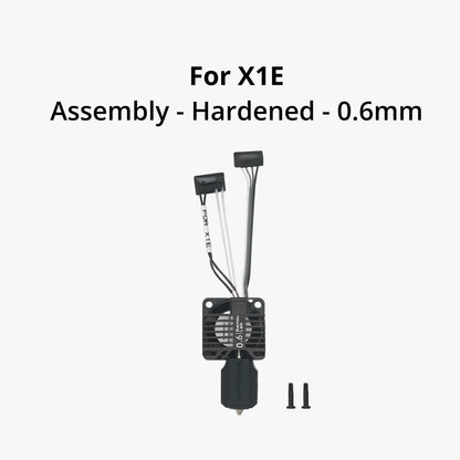 FAH015 - Complete HotEnd Assembly with .6mm Hardened Steel Nozzle (X1E)