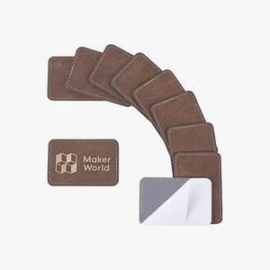 Rectangular PU Iron-on Patch - Rustic to Gold (10 pieces)